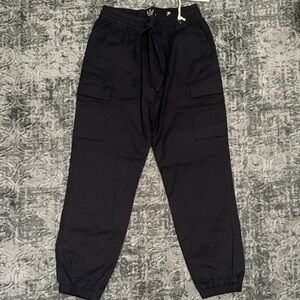 LTJ Letter to Juliet Black Cargo Jogger Pants NEW